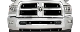 [45-3584] 2013-2017 Dodge Ram 2500-3500 Chrome Perforated Grill, Bumper Screen Included