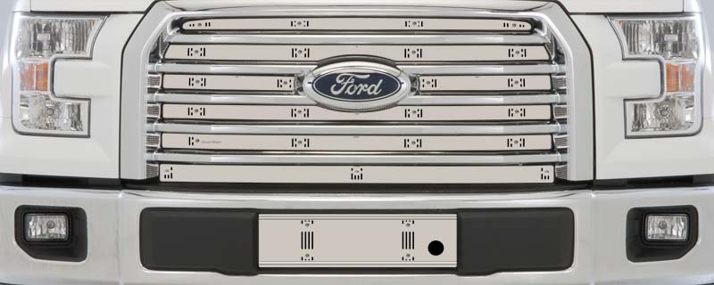 2015-2017 Ford F150 XLT (Billet Grill), Without Appearance Package, Without Licence Plate, With Block Heater, Bumper Screen Included