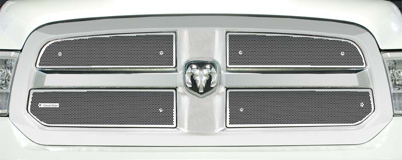 2013-2018 Dodge Ram 1500 With Angled Mesh Grill, Upper Screen Only