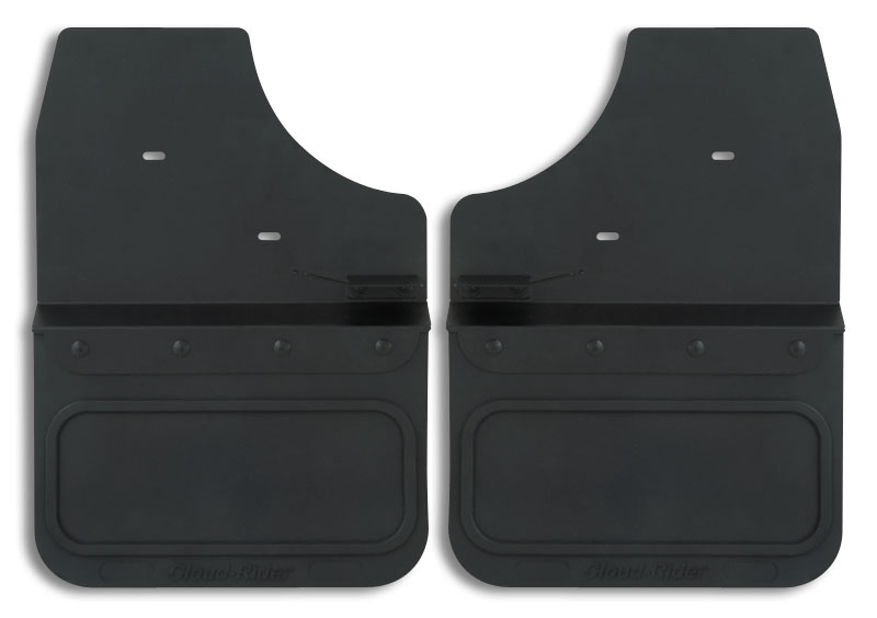 2015-2025 Chevrolet Silverado 2500/3500 Front Kickback - Black Powdercoated Steel, 14" Advantage Flap without Stainless Insert