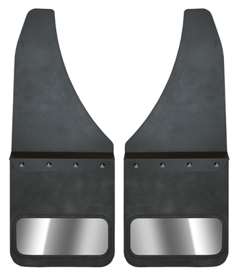 Universal Kickback Rear - Black Powdercoated Steel, 14" Advantage Flap with Stainless Insert