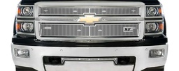 [24-1051] 2014-2015 Chev Silverado 1500 Honeycomb Grill with LTZ Badge, Without Licence Plate, With Tow Hooks, Bumper Screen Included