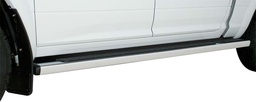 [40-3003-3] 2013-2017 Dodge Ram 1500, Crew Cab 95" Step Bar (5" Oblong Mopar Chrome Tubular Side Step Bar) - Black Aluminum Step Board Filler