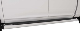 [40-3005-3] 2013-2017 Dodge Ram 1500, Crew Cab 86" Step Bar (5" Oblong Mopar Chrome Tubular Side Step Bar) - Black Aluminum Step Board Filler