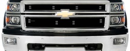 [45-1056] 2014-2015 Chev Silverado 1500 Honeycomb Grill Without Badge,Without Licence Plate, With Tow Hooks, Bumper Screen Included