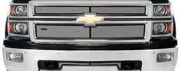 [49-1056] 2014-2015 Chev Silverado 1500 Honeycomb Grill Without Badge,Without Licence Plate, With Tow Hooks, Bumper Screen Included