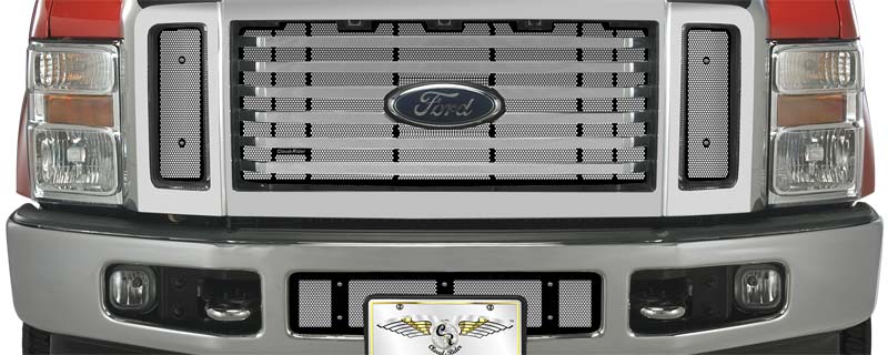 2008-2010 Ford F250-450 Super Duty Chrome Package Billet Style Grill ...