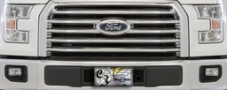 [49-4308] 2015-2017 Ford F150 XLT (Billet Grill), Without Appearance Package, With Licence Plate, With Block Heater, Bumper Screen Included