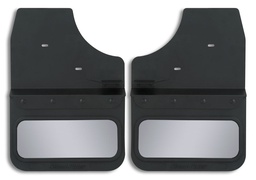 [810-1204F] 2015-2025 Chevrolet Silverado 2500/3500 Front Kickback- Black Powdercoated Steel, 14" Advantage Flap with Stainless Insert