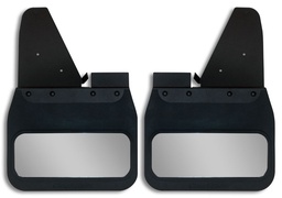 [810-4004F] 2017-20 Ford F250-350 Super Duty Front Kickback - Black Powdercoated Steel, 14" Advantage Flap with Stainless Insert