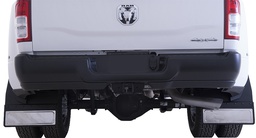 [812-3002R] 2019-2022 Ram 3500 Dually Kickback - Black Powdercoated Steel, 20" Fusion Flap with Stainless Insert