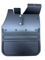 [907-4003F] 2015-2020 Ford Transit Front Kickback - Black Powdercoated Steel, 12" Impact Flap without Stainless Insert