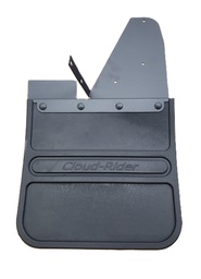 [907-4004F] 2017-2025 Ford F250-350 Super Duty Front Kickback - Black Powdercoated Steel, 12" Impact Flap without Stainless Insert